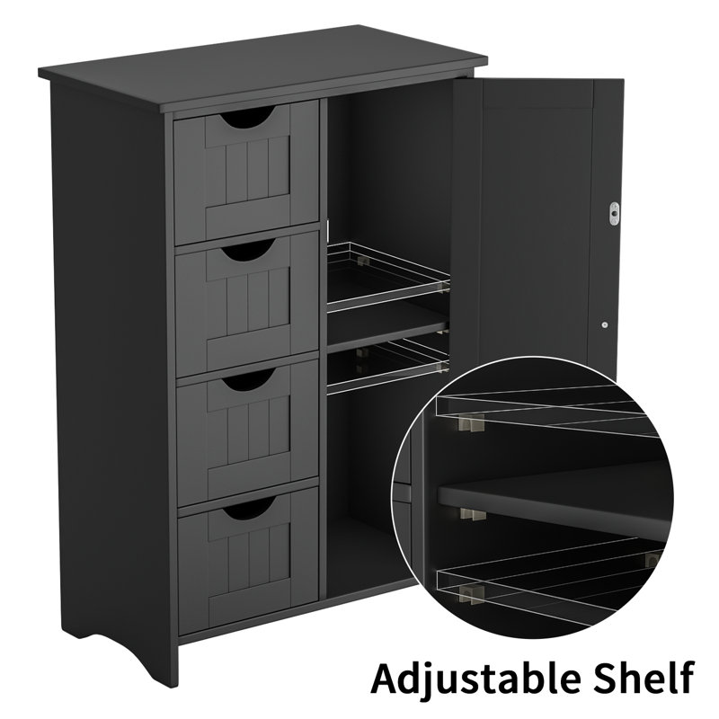 Winston Porter Kadie Freestanding Bathroom Cabinet | Wayfair